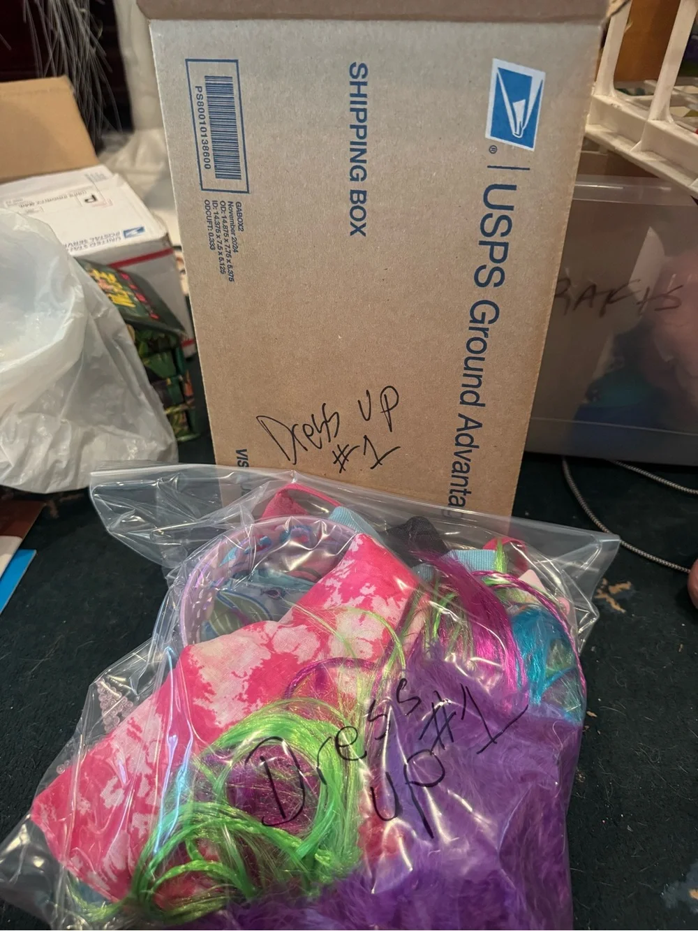 Dress up Kids Pink Tie-Dye Hair Scarf and Accessory Set